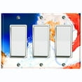thumbnail image 1 of Metal Light Switch Plate Cover Festive Santa Claus Night Sky XMS020, 1 of 13