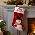 thumbnail image 4 of Christmas Snowman Stocking Bag, Gift Bag Ornament Pendant with Festive Design and Classic Style, Tree Hanging for Home, Fireplace, Holiday, Party, Seasonal, Gift, Decor, Green, 4 of 7