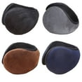 thumbnail image 6 of Unisex Solid Winter Earmuffs Women Men Ear Cover Thicken Plush Soft Warm Earmuff Warmer Apparel Accessories Navy blue, 6 of 9
