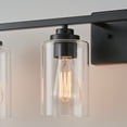 thumbnail image 4 of KAWOTI 6-Light Dimmable Vanity Light with Clear Glass Shade, Black Modern Bathroom Vanity Light Fixtures, 4 of 8
