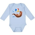 thumbnail image 3 of Inktastic Cute Otter and Beachball Boys or Girls Long Sleeve Baby Bodysuit, 3 of 5