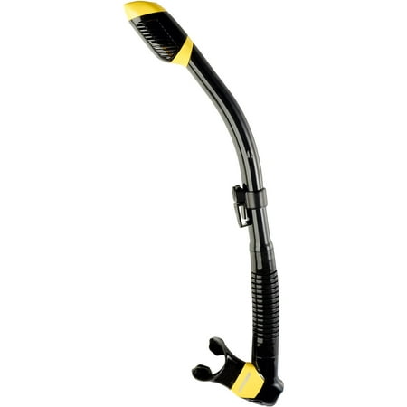 UPC: 0843607041331 | Cressi Supernova Dry Adult Size Snorkel-Black / Yellow
