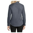 thumbnail image 2 of Womens Long Sleeve Easy Care Cotton/Polyester Shirt Steel Grey/Light Stone 4XL, 2 of 6