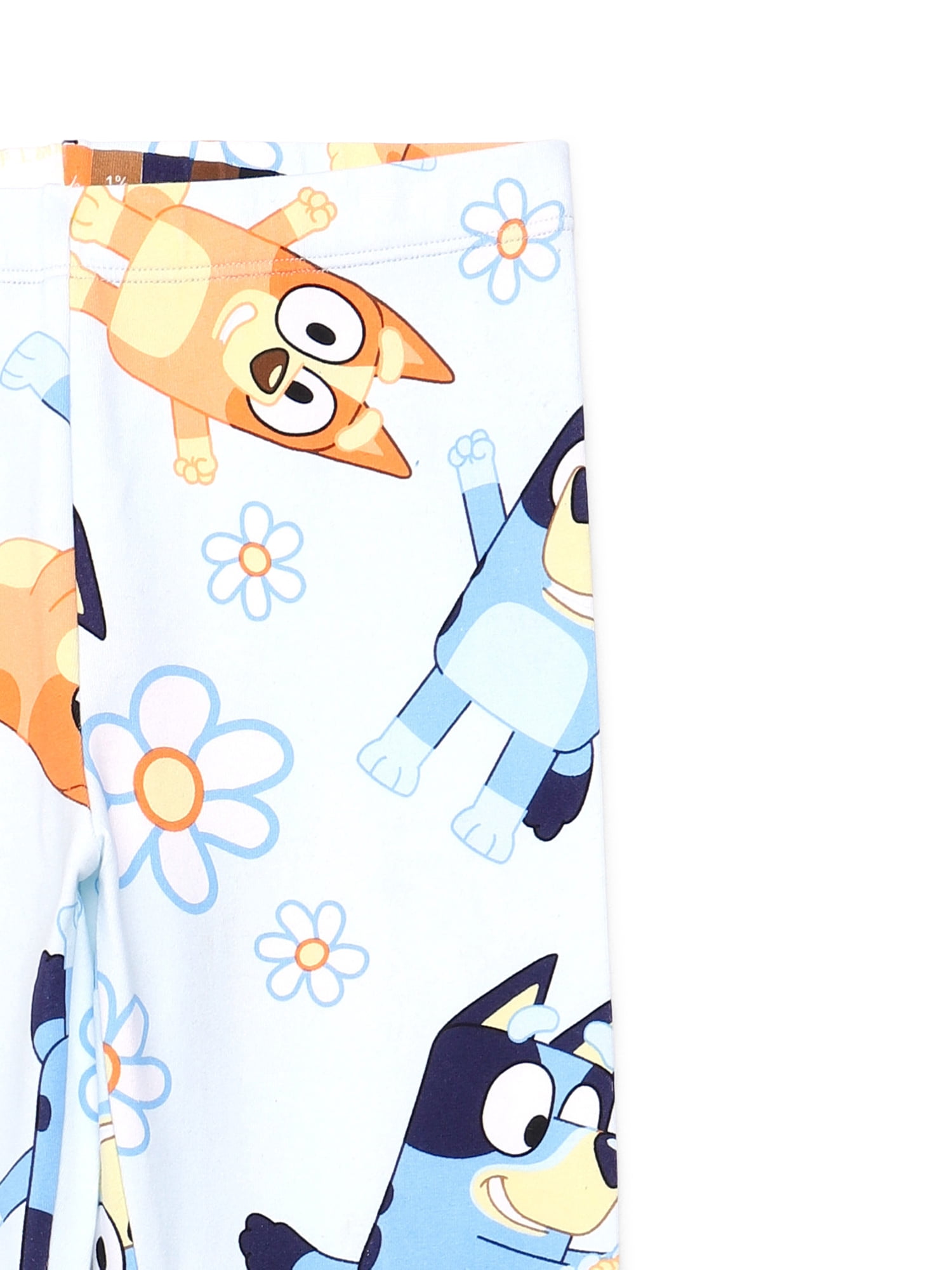 Bluey Girls Bluey and Bingo Flowers Graphic Leggings, Sizes 4-16
