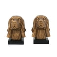 thumbnail image 4 of A&B Home Bronze Hound Dog Head Resin Bookend Set, 7" x 5.9" x 8.7", 4 of 8