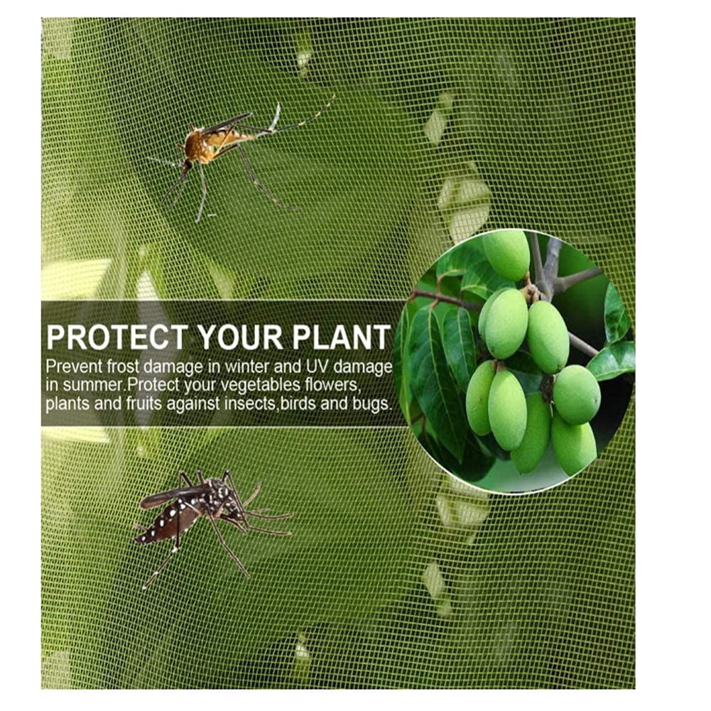 Bird Netting for Garden Protection,1Pcs Garden Netting Pest Barrier with Drawstring,Mosquito Net Tomato Protective Cover Garden Plant Netting Fruit Tree Netting for Cicadas Vegetables Blueberry Bushes