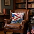 thumbnail image 4 of romoty 4th of July Patriotic Pillow Covers 18"x18", Individual Independence Day Kittens and Gnomes Throw Pillow Case, Square Decorative Cushion Cover for Home Sofa Couch Farmhouse Decor, 4 of 6
