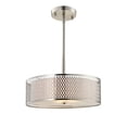 thumbnail image 2 of Woodbridge Lighting Spencer 1-Light Metal and Fabric Pendant in Bronze, 2 of 2