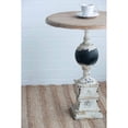 thumbnail image 7 of Tcbosik Rustic Farmhouse End Table, Wooden Round Side Table, French Country Pedestal Accent Side Table, Vintage Small Coffee Table for Living Room Bedroom Bedside Table (Black+White), 7 of 7
