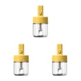 thumbnail image 2 of QualitChoice Telescopic Spoon Seasoning Tank Container Pepper Glass Jar Storage Box Sugar Spice Pot BBQ Kitchen Herbs Organizer Yellow 3PCS, 2 of 6