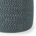 thumbnail image 3 of Simpli Home Bayley 20 inch Wide Round Pouf in Aegean Blue and Natural Braided Cotton, 3 of 5