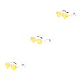 thumbnail image 1 of Sonducket Mujeres corazón Sunglass senderismo disfraz Cosplay gafas de sol fiesta banquete Retro gafas regalo oro amarillo Type1 NO1, 1 of 6