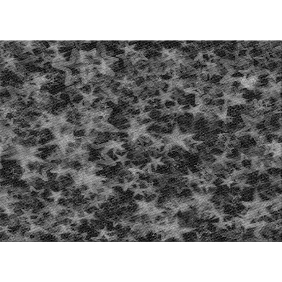 Ahgly Company Indoor Rectangle Patterned Charcoal Black Area Rugs, 8' x 10'