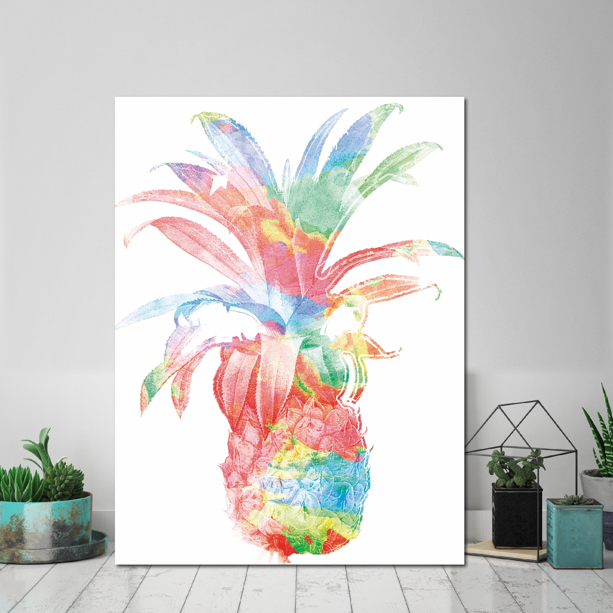 Courtside Market Rainbow Pineapple Gallery-Wrapped Canvas Wall Art, 16x20
