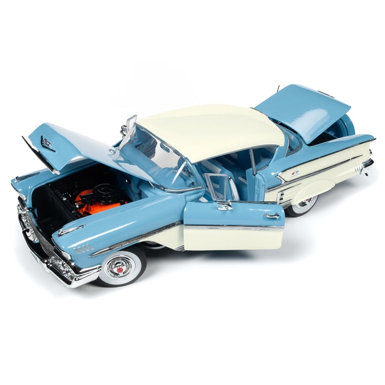 Chevrolet Impala 1958 Bleue – Modèle Réduit MotorMax échelle 1:18