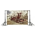 thumbnail image 3 of ABPHOTO 7x5ft Photography Backdrop Historic Steam Train Old Rusty Retro Style Steam Locomotive Nostalgia Backdrops for Photo Shoots Lovers Party Adult Kids Baby, 3 of 4
