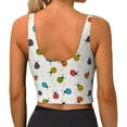 thumbnail image 3 of Lsque Cute Ladybugs Printed Women'S Sports Bra, Compression, Moisture Wicking, High-Impact Sports Bra For Women,Supportive sports bra-X-Large, 3 of 9
