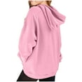 thumbnail image 6 of Garbnen Hoodie for Teen Girls Pink Long Sleeve Plus Size Oversized Sweatshirt with Pocket Fall Fleece Preppy Teens Girls Trendy Clothes 5-6 Years, 6 of 6