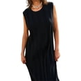 thumbnail image 4 of Spring Autumn Women Sleeveless Slim Fit Knit Dress, 4 of 5