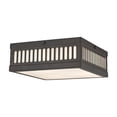 thumbnail image 4 of Livex Lighting  Prentice 3-Light Bronze Ceiling Mount - 10.5"W x 10.5"L x 3.75"H, 4 of 5