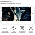 thumbnail image 2 of Starry Shark Chiffon Hair Scarf for Women, Lightweight Breathable Silk Scarf, 180*73 inches, Head Wrap for Summer and Fall Fashion, 2 of 6