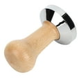 thumbnail image 3 of Coffee Powder Hammer, Coffee Machine Accessories Coffee Tamper, For Office Home Wood Color 58mm Plat Base, 3 of 8