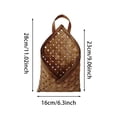 thumbnail image 3 of Handwoven Wall Hanging Basket, Natural Flat Woven Storage Pouch for Entryway Kitchen, Farmhouse Decor, 3 of 3