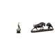 thumbnail image 1 of Estatua moderna de oso toro de resina con llamas, escultura abstracta de de fuego, figura de animal Feng Shui, adorno artístico para escritorio,, 1 of 8