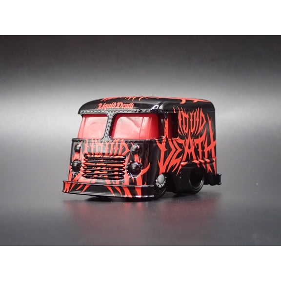 (Open Box) 1954 54 GRUMMAN STEP VAN LIQUID DEATH CAR TUNED 1/64 SCALE DIECAST MODEL CAR