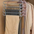 thumbnail image 3 of Baohd Pants Hanger Multi-layer S-Type Jeans Trousers Hanging Rack Plastic Closet Organizer, Pink, 3 of 7