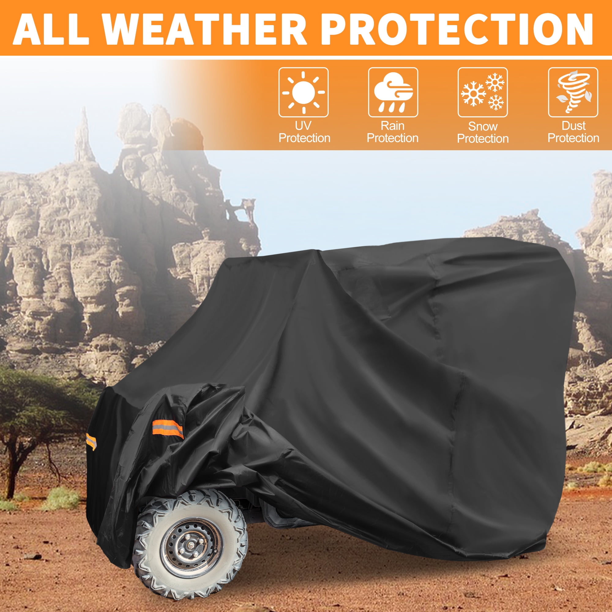 Unique Bargains UTV Cover for Honda Pioneer 1000 Waterproof Protection 210D PU Black