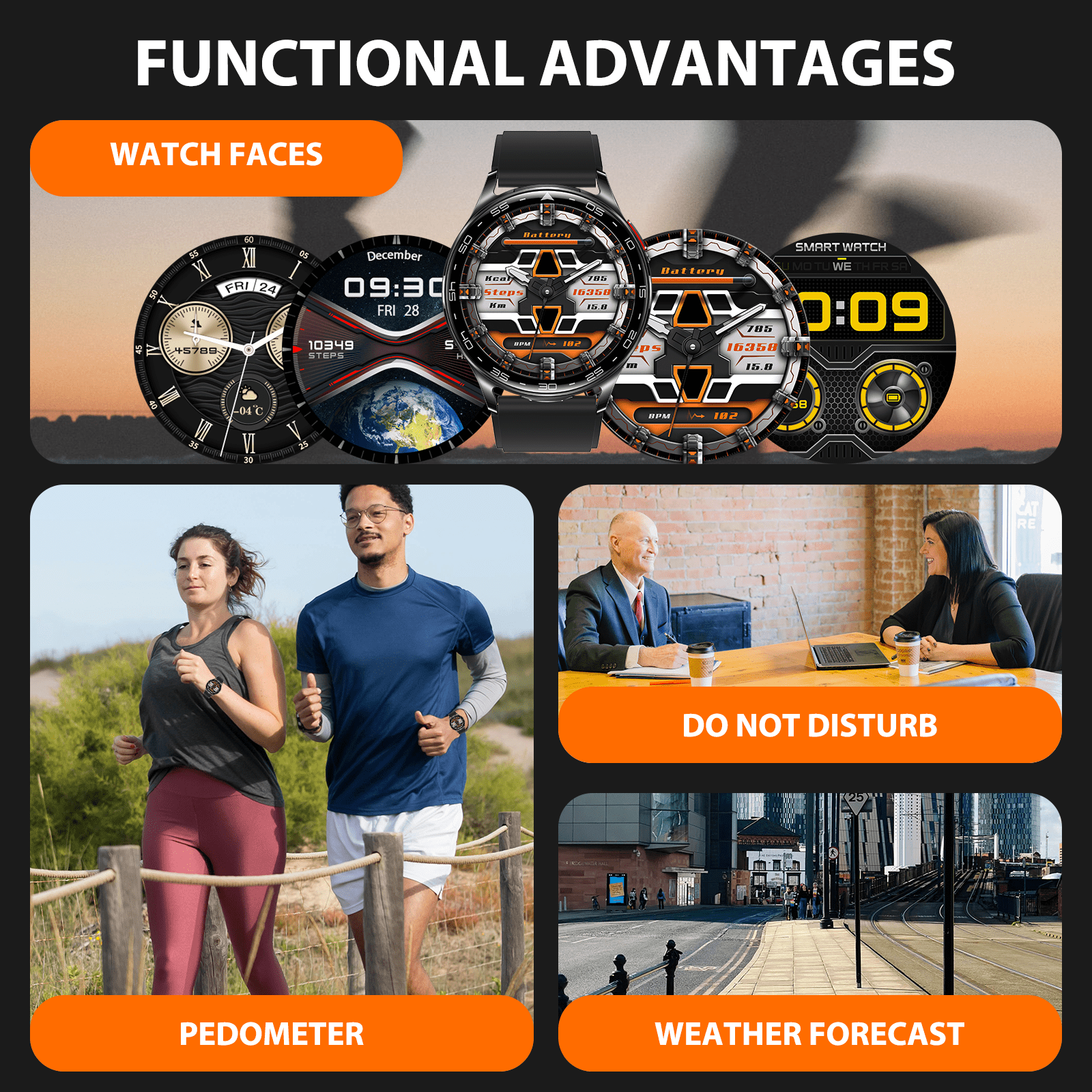 Jelloo Smart Watches for Men Women, with Earbuds Bluetooth Call 1.39" HD Screen Outdoor Sport Smartwatch, 100+ Sport Modes Fitness Tracker, for iPhone Android