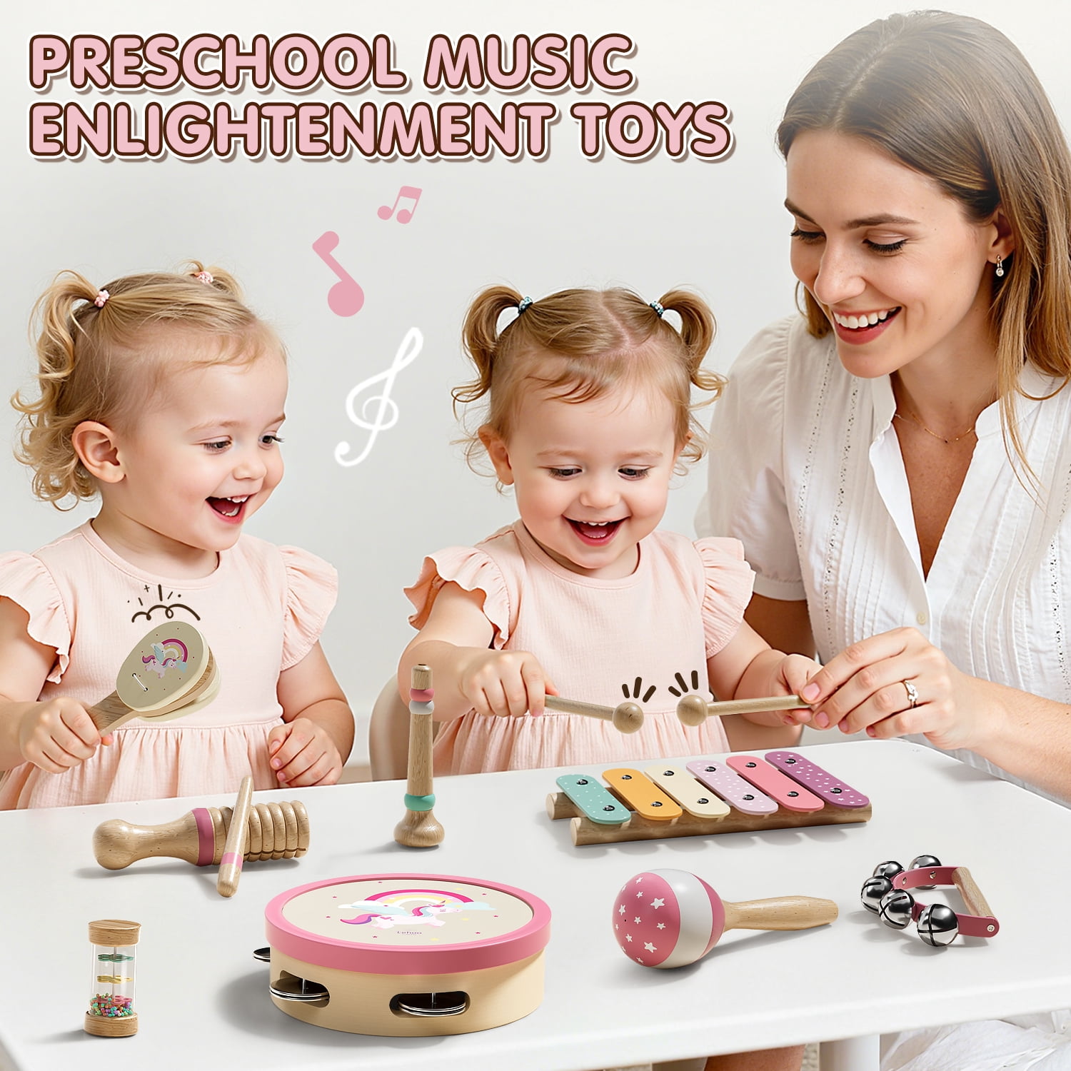 Montessori Toys for 1 Year Old, Musical Instruments for Kid, Unicorn Baby Music Toys Xylophone for 12-18 Mouth, Educational Learning Gifts for Toddlers 1 2 3 Year Old Preschool Girls with Storage Bag
