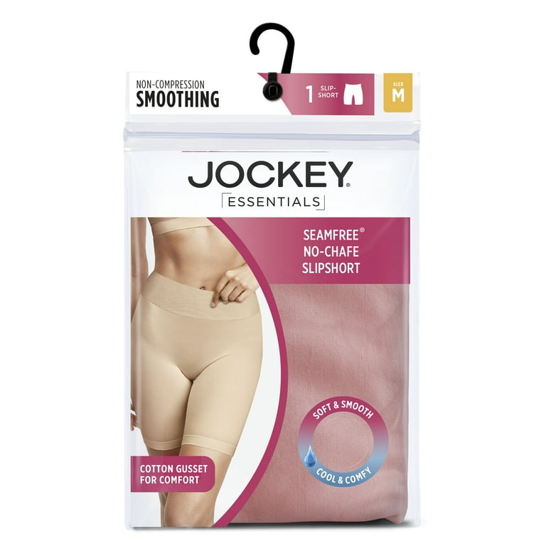 Jockey Essentials Women's Seamfree No Chafe Slip Shorts, Sizes S-5X