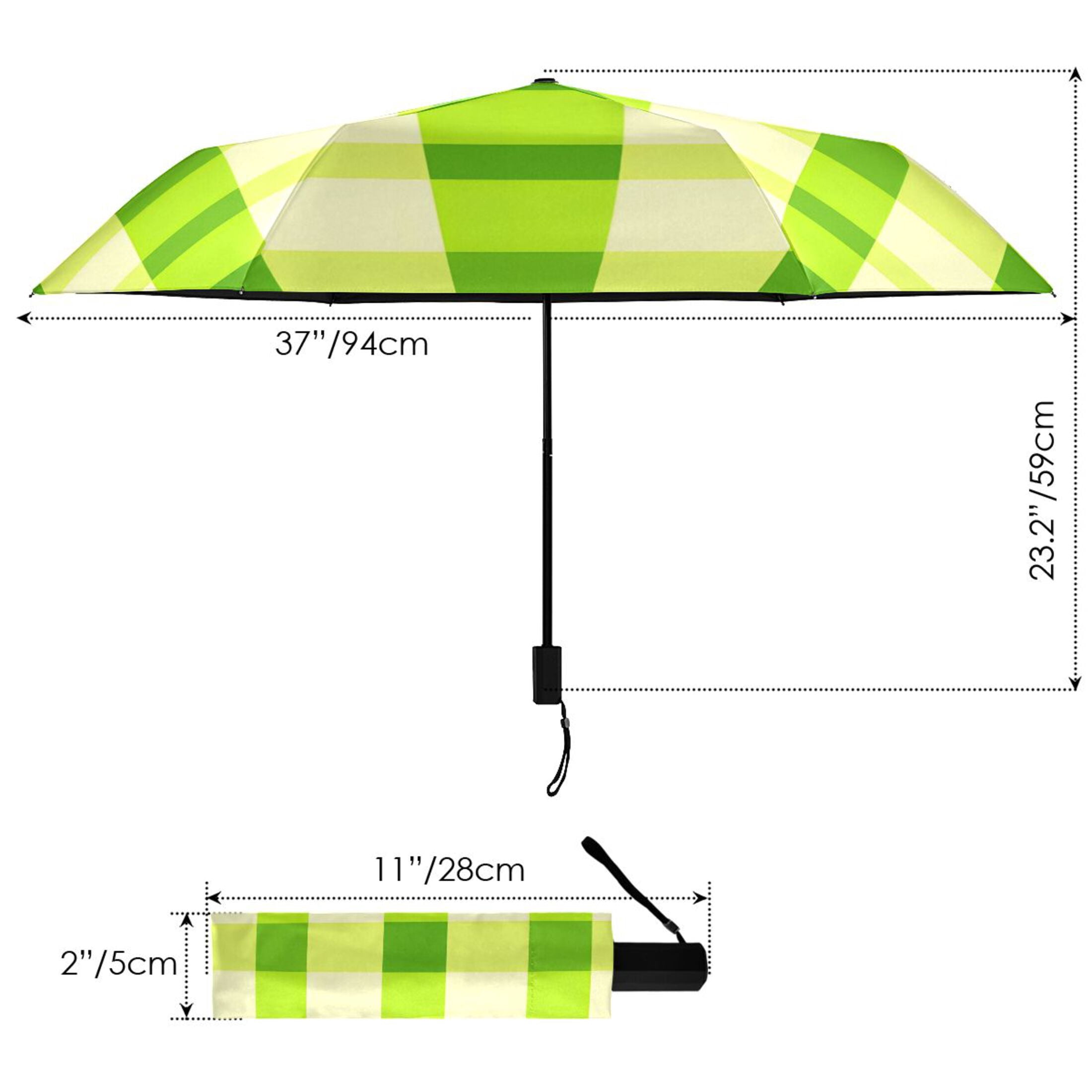 ALAZA Checkered Grid-t1 UPF 50+ Compact Folding Umbrella for Rain Travel Umbrella Packable