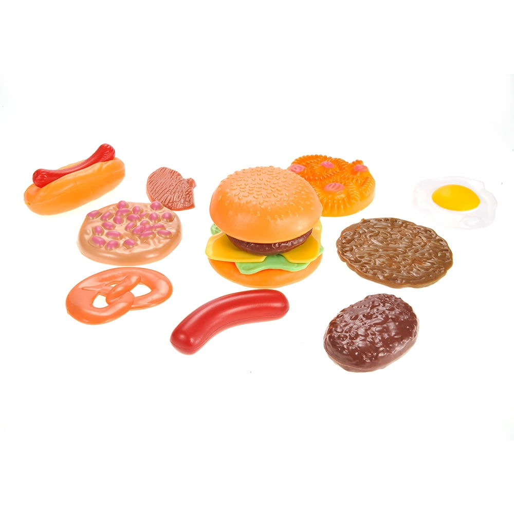 PlayWorld Kitchen Connection Fast Food & Dessert Play Food Set For Kids - 30 pieces - Multicolor