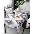 thumbnail image 6 of Purple Aztec Table Cloth, Southwest Boho Abstract Gray Geometric Waterproof Tablecloth for Rectangle Tables, Reusable Washable Fabric Table Cover for Restaurant Kitchen Dining Tables 54"x108", 6 of 6