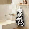 thumbnail image 3 of ZIATUBLE Cow Print Kitchen Hanging Towels Soft Hanging Hand Dry Towels 3 Pieces Set Absorbent Hanging Dual-Purpose Hand Towel Quick Dry Hand Towels for Bathroom with Loop Elastic Tea Towels, 3 of 7