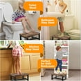 thumbnail image 5 of Wooden Step Stools for Adults Kids with Non-Slip Rubber Feet, Heavy Duty Stepping Stools with 500-LBS Capacity for Bedroom Kitchen Bathroom, Bed Steps for High Beds, Easy to Assemble, Rustic Brown, 5 of 6