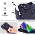 thumbnail image 3 of Liquid Silicone Case for iPhone 14, [True Liquid Silicone] [Anti Fingerprint] 4 Layer Phone Case Protective Cover, Full Coverage Around Camera & Built-in Microfiber, 6.1", Deep Purple, 3 of 14