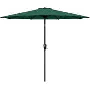 CoSoTower 9ft Outdoor Market Table Patio Umbrella with Button Tilt, Crank and 8 Sturdy Ribs for Garden, Green
