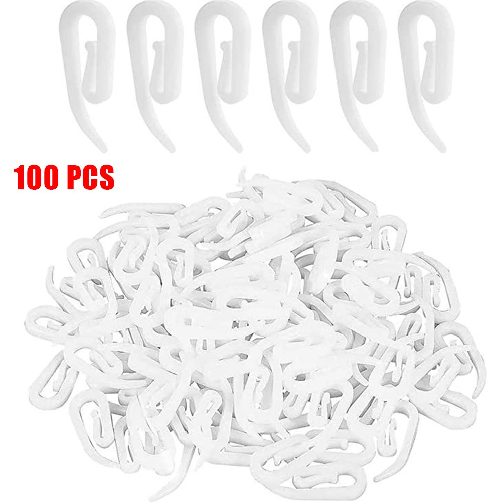 White Curtain Tape Hooks High Quality Plastic Nylon Hook Drapery Hook