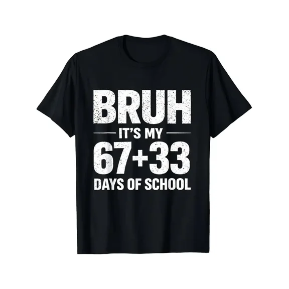 100 Days of School 67 33 Equation Teacher Student Graphic Short Sleeve T-Shirt