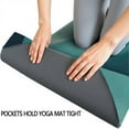 thumbnail image 3 of Teal Gold Marble Pattern Hot Yoga Mat Towel Non Slip for Hot Yoga - Quick-Drying Yoga Mat Cover with 4 Corner Pockets with Travel Bag - Hot Yoga Towel Non Slip Grip Moisture Wicking Sweat 70"x26", 3 of 6