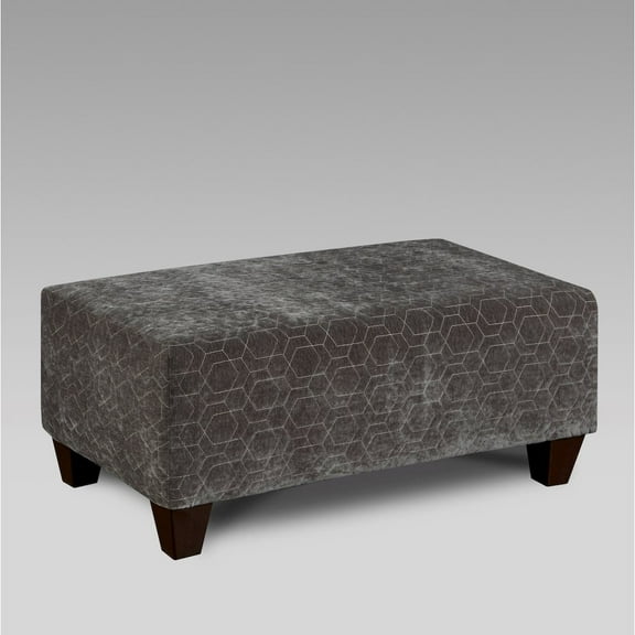Roundhill Furniture Camero Fabric Cocktail Ottoman, Onyx