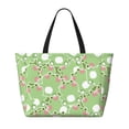 thumbnail image 2 of Sigee Cute Frog2 Print Extra Large Waterproof Beach Travel Bag with Zipper - Durable and Versatile for Vacation, Gym, and Daily Use, 2 of 7