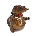 thumbnail image 4 of Estatua de cocodrilo Figura de cocodrilo en miniatura Centros de mesa Cocodrilo mascota de color Dorado, 4 of 9