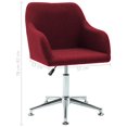 thumbnail image 4 of vidaXL Swivel Dining Chair Wine Red Fabric, 4 of 5