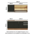 thumbnail image 3 of Cocina Integral Completa Modular Madesa Glamy 180cm MN 06, 3 of 5