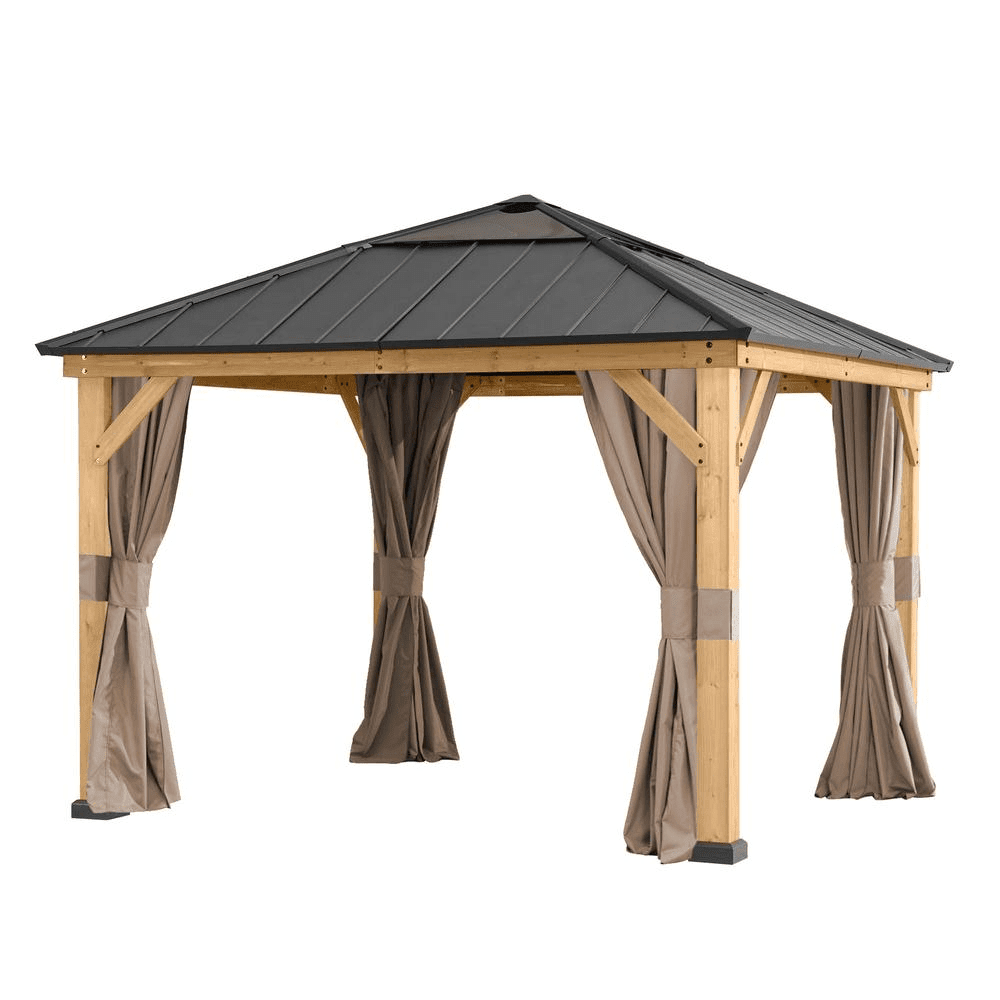 Sunjoy Cedar Framed Gazebo - Thumbnail 3